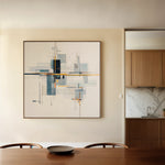 Abstract 1076 Canvas Art 16" x 16" / 40 x 40 cm / Black