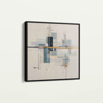 Abstract 1076 Canvas Art 16" x 16" / 40 x 40 cm / Black