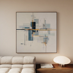 Abstract 1076 Canvas Art 60 x 60 cm / Black