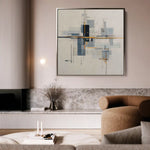 Abstract 1076 Canvas Art 60 x 60 cm / Black