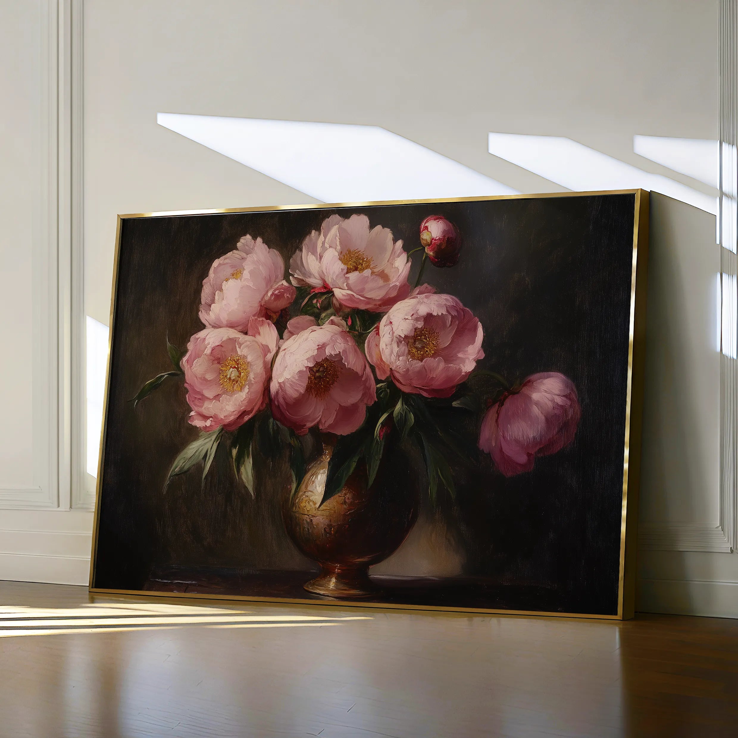 Floral 1076 Canvas Art 18" x 24" / 45 x 60 cm / Black