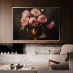 Floral 1076 Canvas Art 18" x 24" / 45 x 60 cm / Black