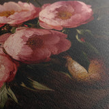 Floral 1076 Canvas Art 18" x 24" / 45 x 60 cm / Black