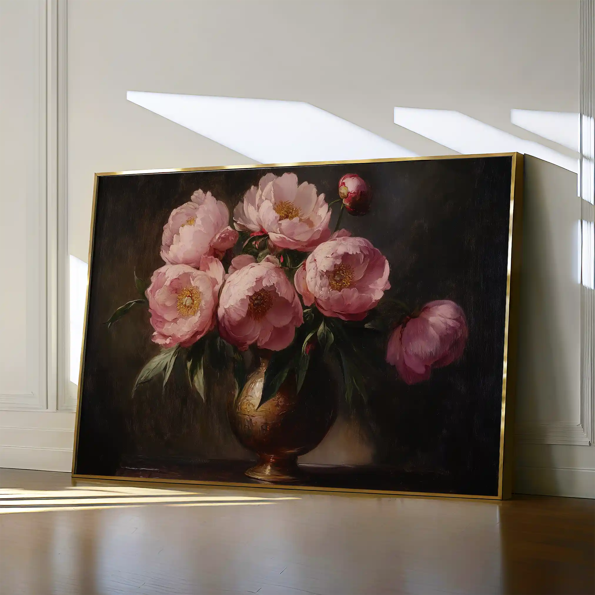 Floral 1076 Canvas Art 60 x 40 cm / Black
