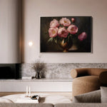 Floral 1076 Canvas Art 60 x 40 cm / Black