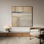 Abstract 1077 Canvas Art 16" x 16" / 40 x 40 cm / Black
