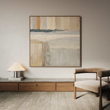Abstract 1077 Canvas Art 16" x 16" / 40 x 40 cm / Black