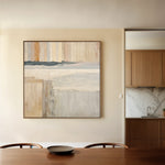 Abstract 1077 Canvas Art 16" x 16" / 40 x 40 cm / Black