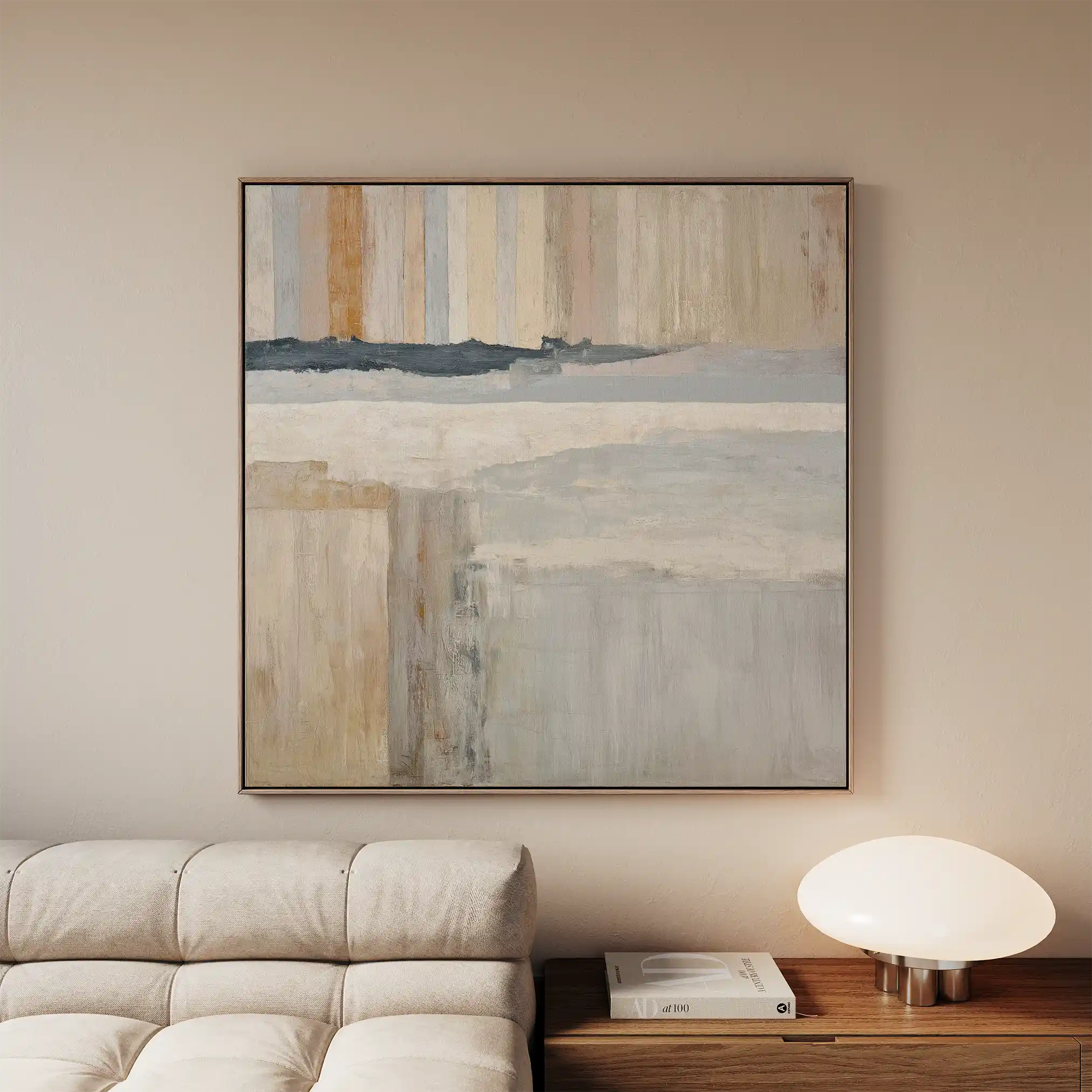 Abstract 1077 Canvas Art 60 x 60 cm / Black