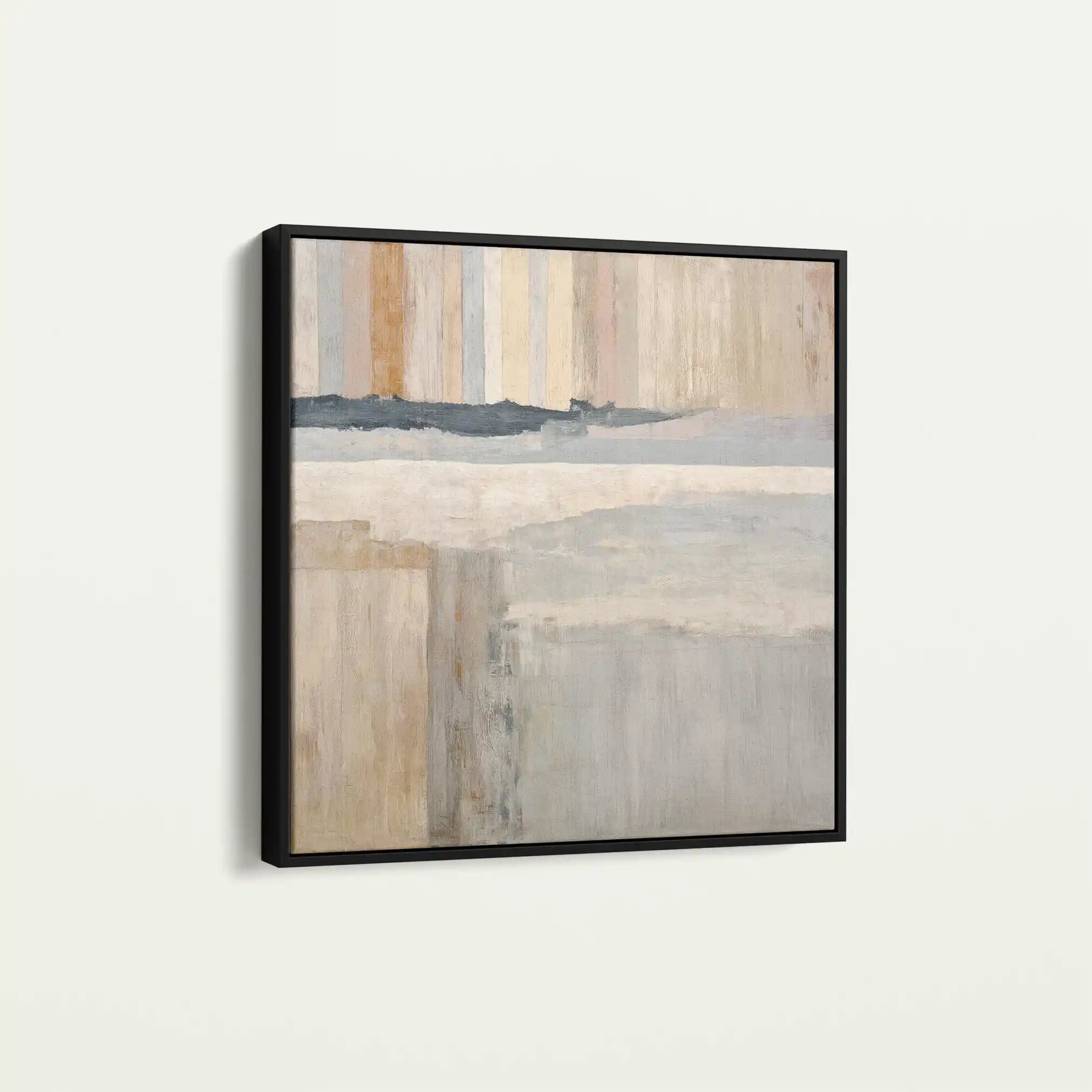 Abstract 1077 Canvas Art 60 x 60 cm / Black