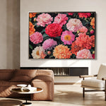 Floral 1077 Canvas Art 18" x 24" / 45 x 60 cm / Black