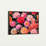 Floral 1077 Canvas Art 18" x 24" / 45 x 60 cm / Black