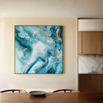 Abstract 1078 Canvas Art 16" x 16" / 40 x 40 cm / Black