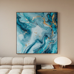 Abstract 1078 Canvas Art 60 x 60 cm / Black