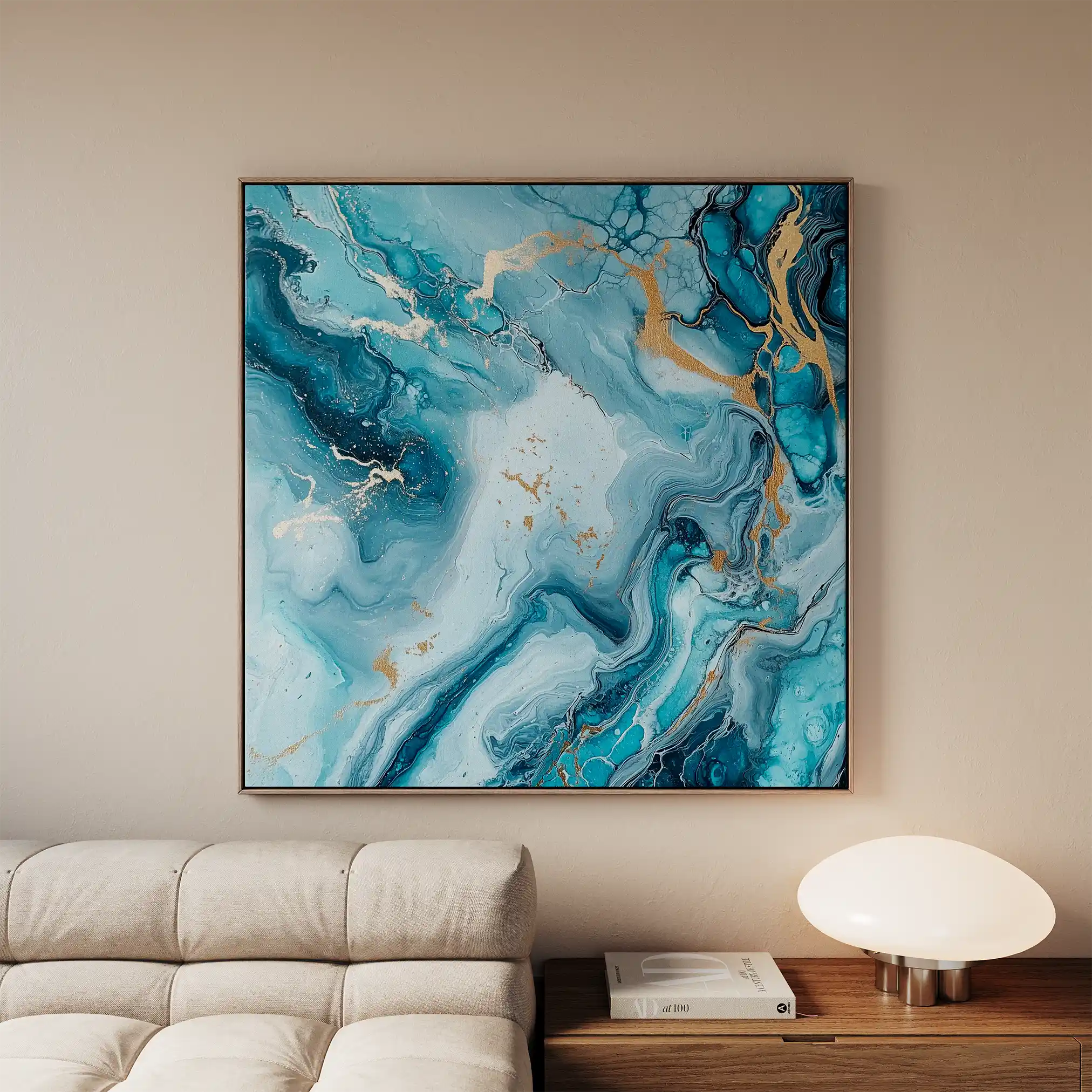 Abstract 1078 Canvas Art 60 x 60 cm / Black