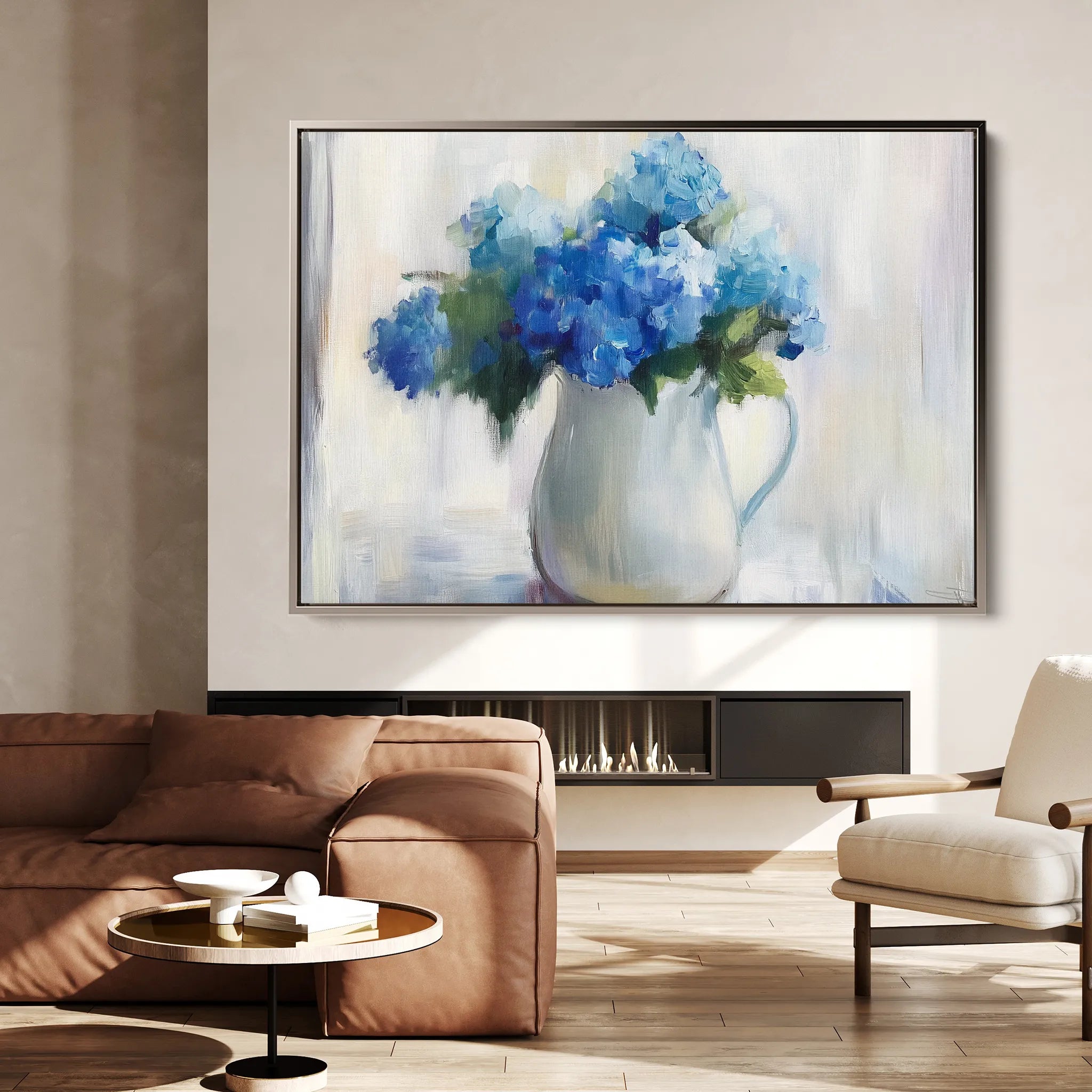 Floral 1078 Canvas Art 18" x 24" / 45 x 60 cm / Black