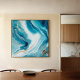 Abstract 1079 Canvas Art 16" x 16" / 40 x 40 cm / Black