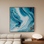 Abstract 1079 Canvas Art 16" x 16" / 40 x 40 cm / Black