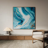Abstract 1079 Canvas Art 16" x 16" / 40 x 40 cm / Black