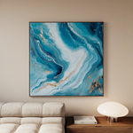 Abstract 1079 Canvas Art 60 x 60 cm / Black