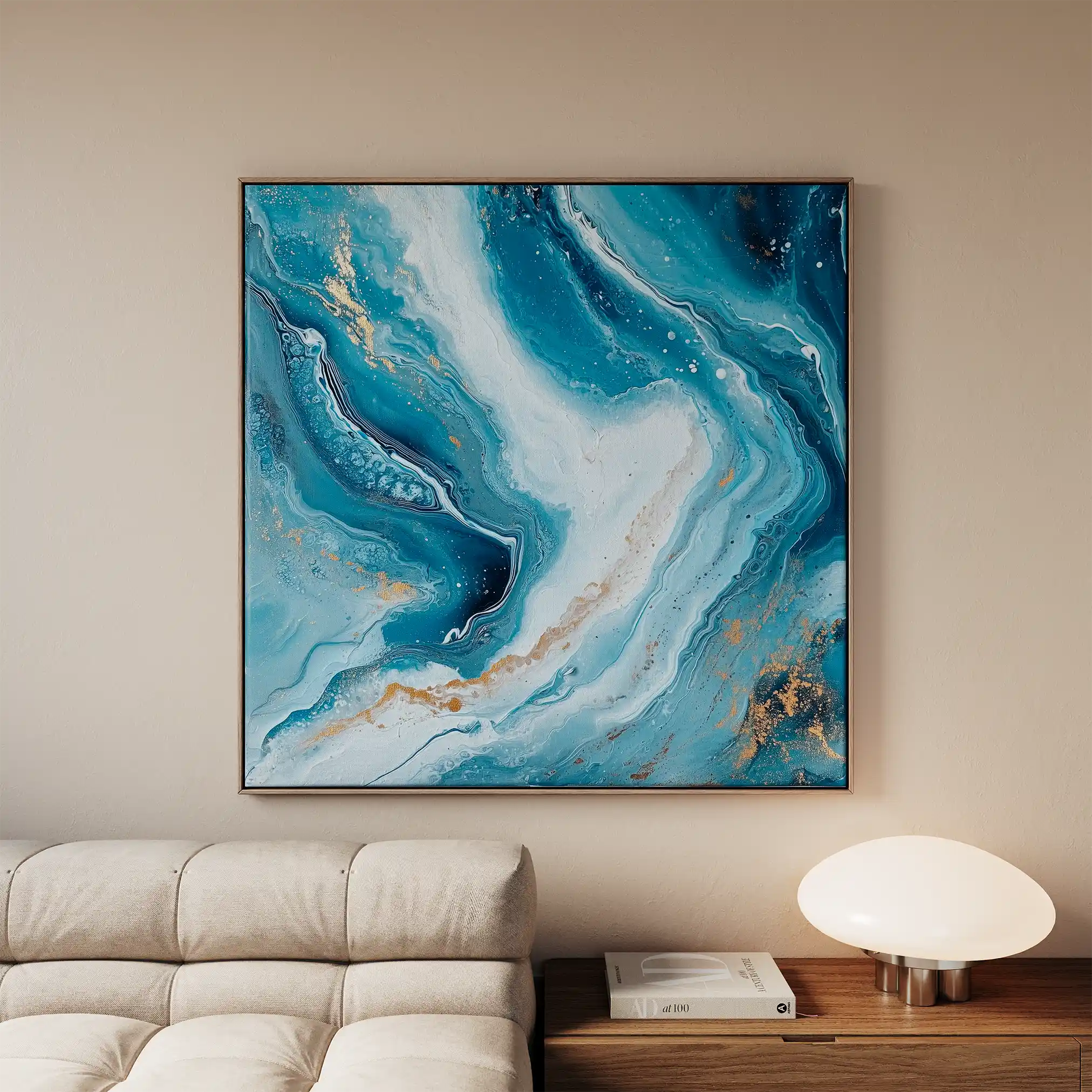 Abstract 1079 Canvas Art 60 x 60 cm / Black