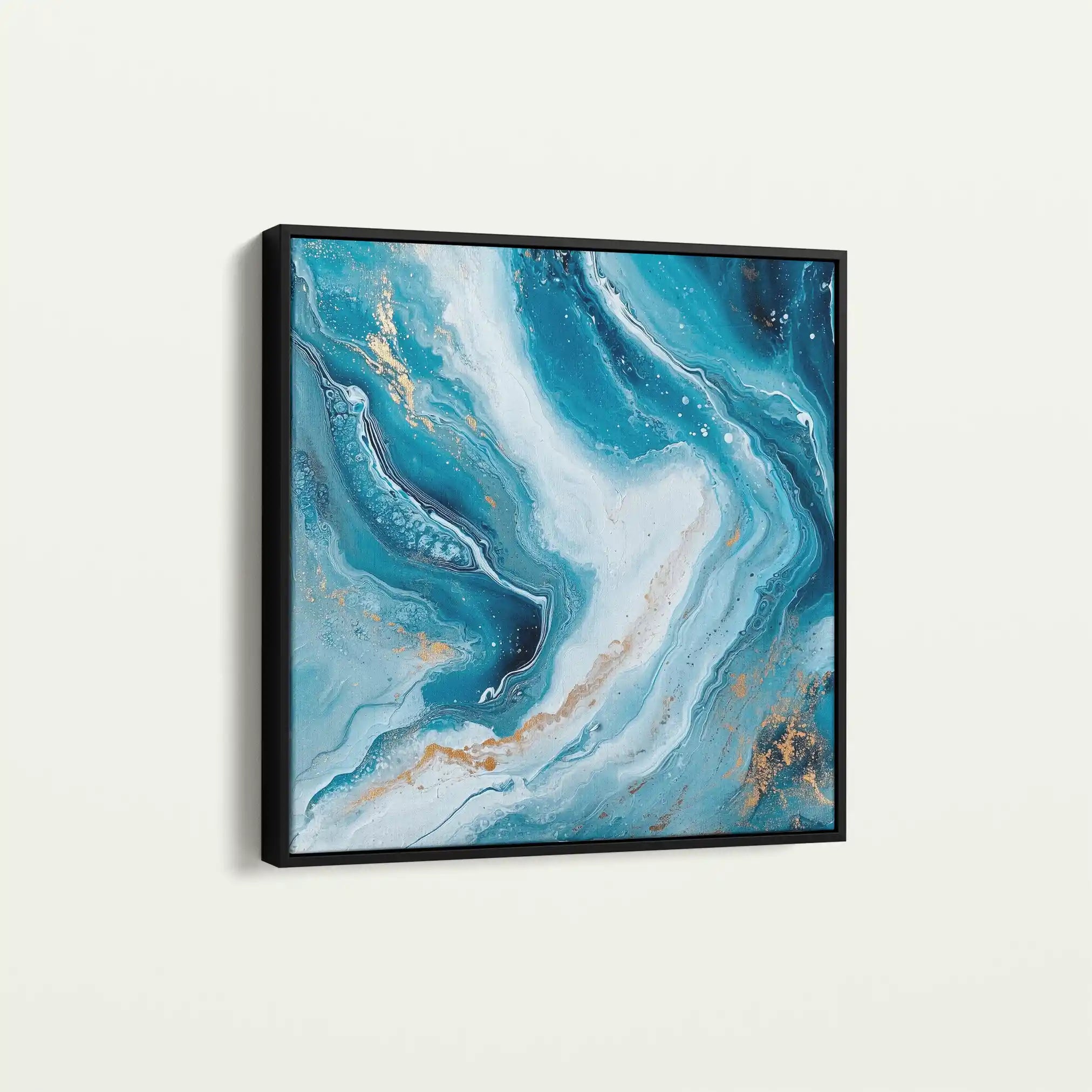 Abstract 1079 Canvas Art 60 x 60 cm / Black