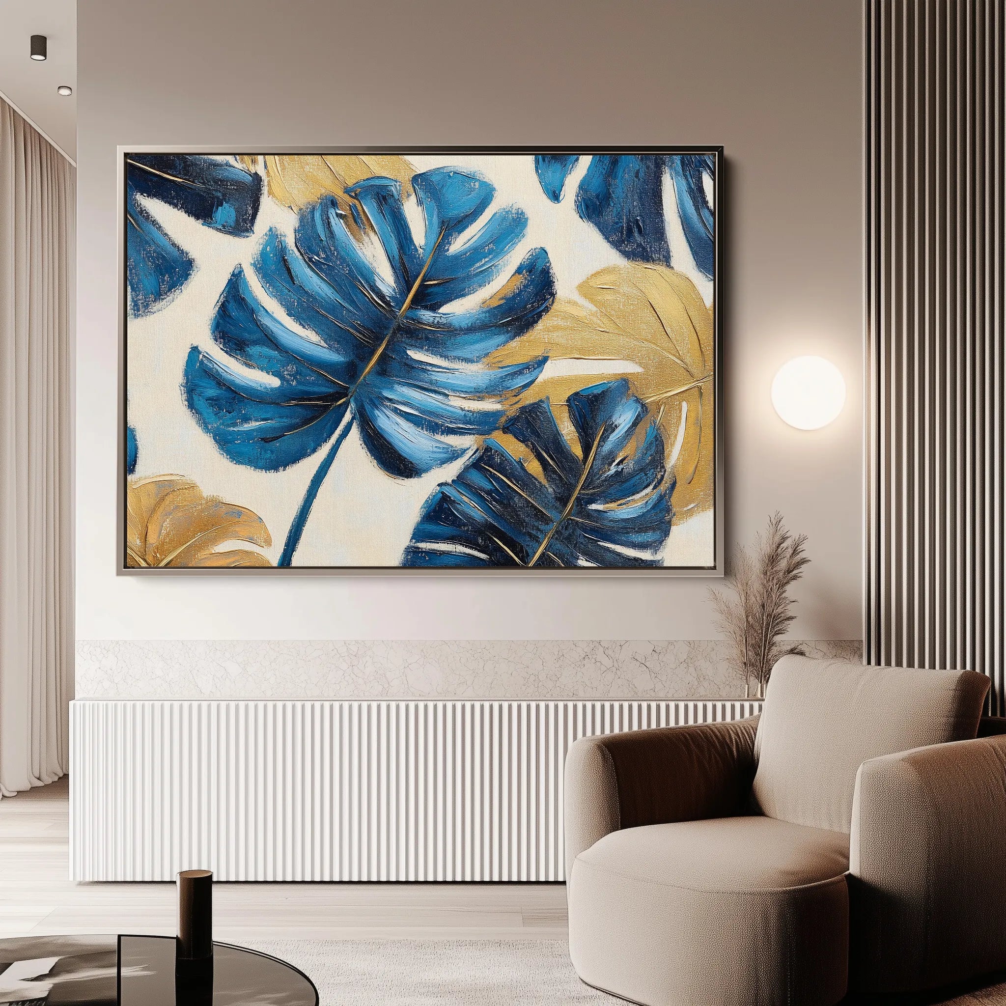 Floral 1079 Canvas Art 18" x 24" / 45 x 60 cm / Black