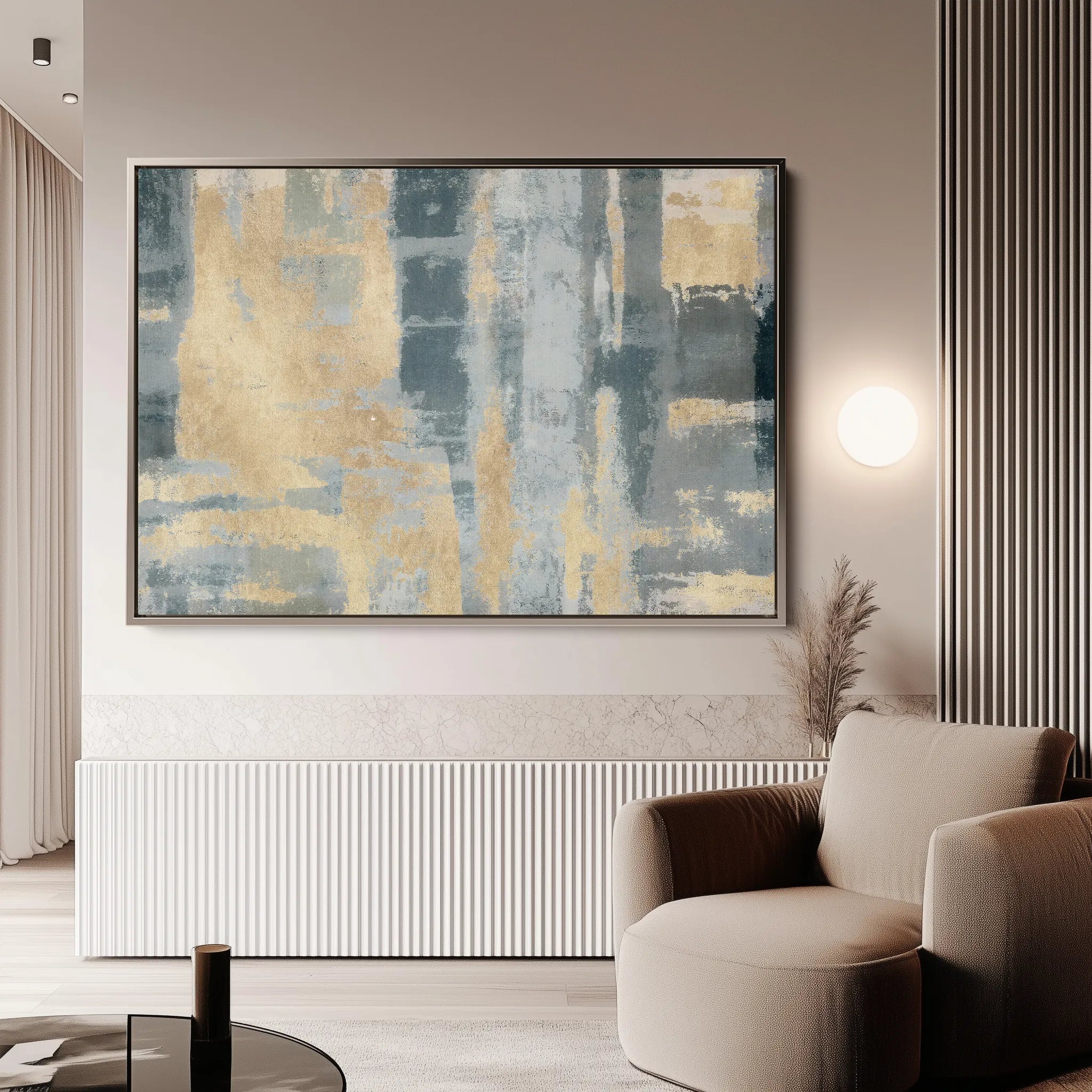 Abstract 108 Canvas Art 18" x 24" / 45 x 60 cm / Black
