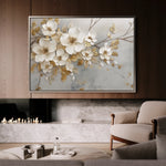 Floral 108 Canvas Art 18" x 24" / 45 x 60 cm / Black