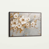 Floral 108 Canvas Art 18" x 24" / 45 x 60 cm / Black