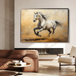 Horses 108 Canvas Art 18" x 24" / 45 x 60 cm / Black