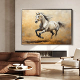 Horses 108 Canvas Art 18" x 24" / 45 x 60 cm / Black
