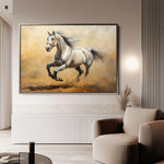 Horses 108 Canvas Art 18" x 24" / 45 x 60 cm / Black
