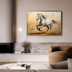 Horses 108 Canvas Art 18" x 24" / 45 x 60 cm / Black