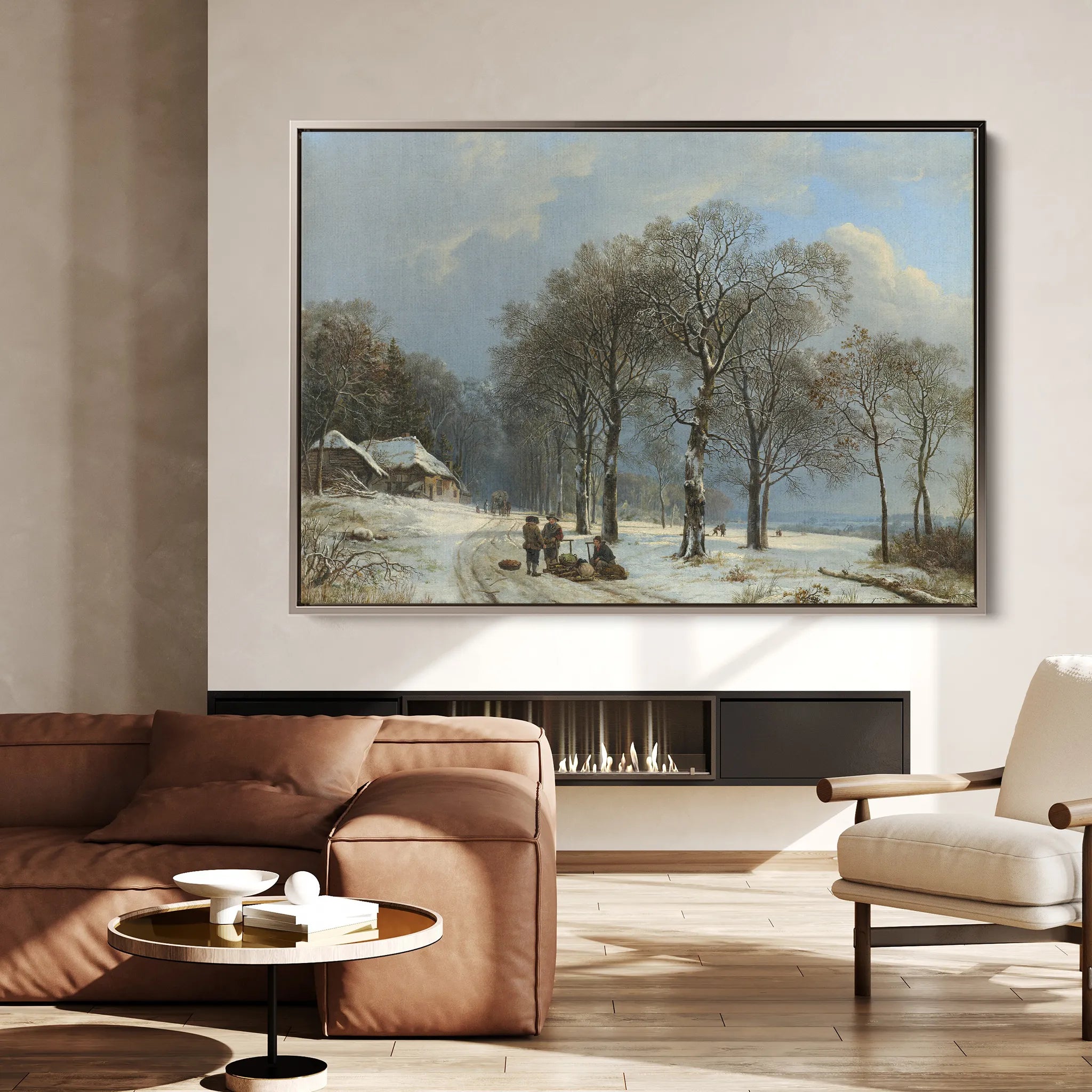 Landscape 108 Canvas Art 18" x 24" / 45 x 60 cm / Black