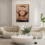 Portrait 108 Canvas Art 18" x 24" / 45 x 60 cm / Black