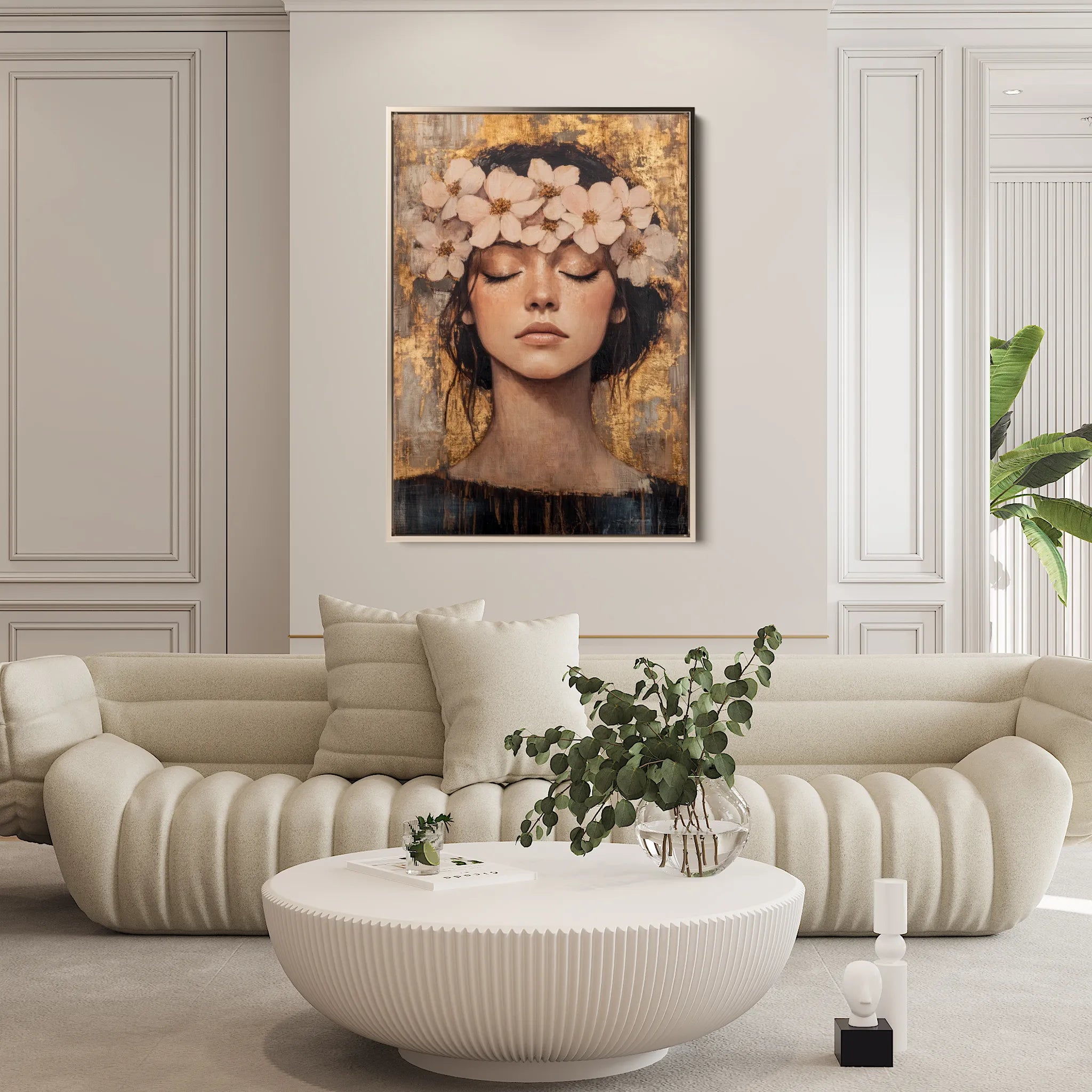 Portrait 108 Canvas Art 18" x 24" / 45 x 60 cm / Black