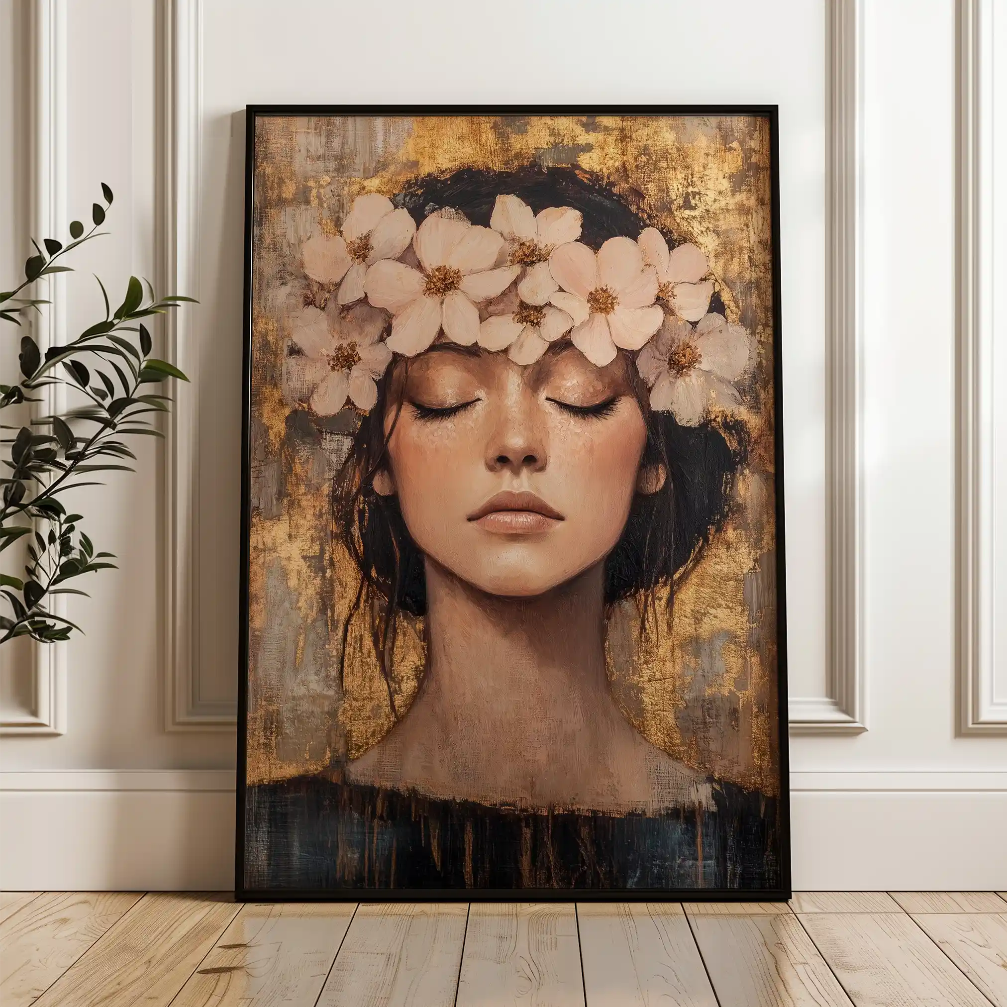 Portrait 108 Canvas Art 60 x 40 cm / Black