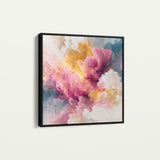 Abstract 1080 Canvas Art 16" x 16" / 40 x 40 cm / Black