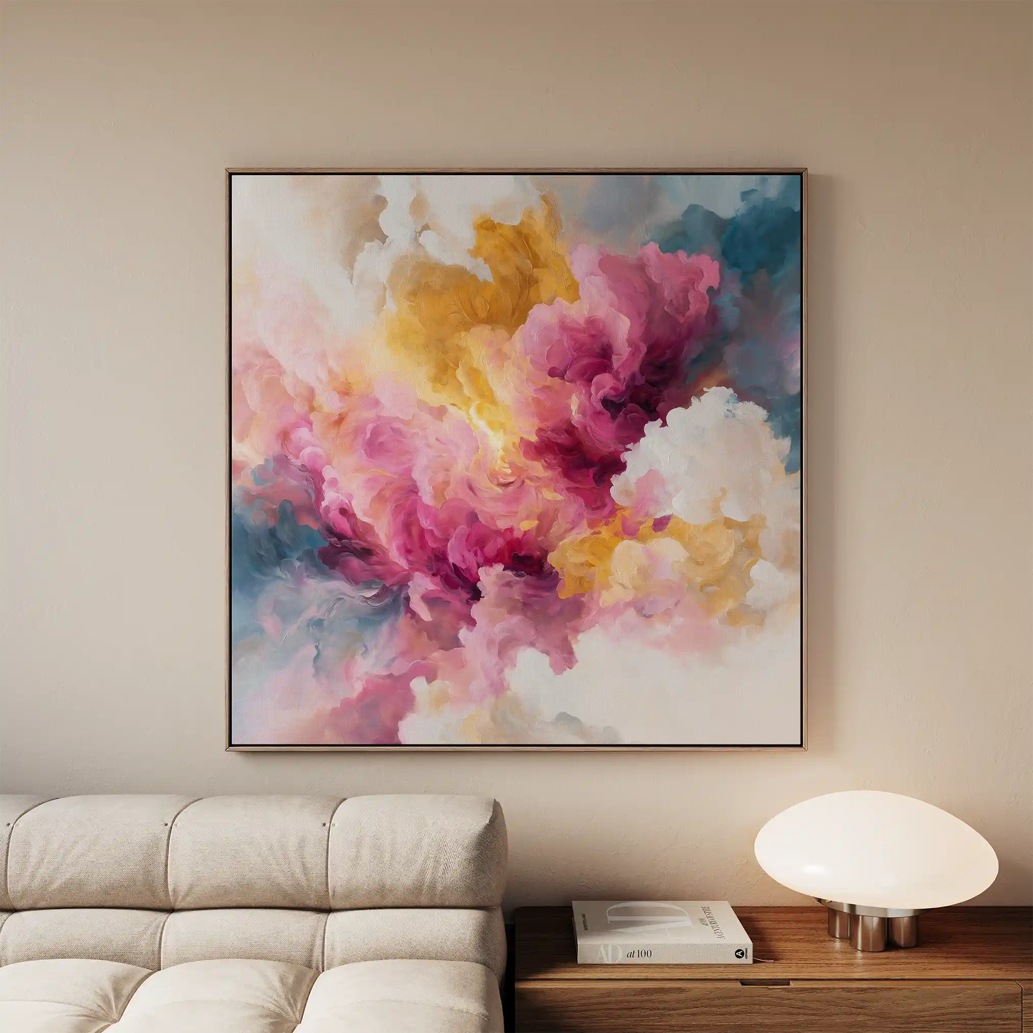 Abstract 1080 Canvas Art 60 x 60 cm / Black