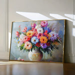 Floral 1080 Canvas Art 18" x 24" / 45 x 60 cm / Black
