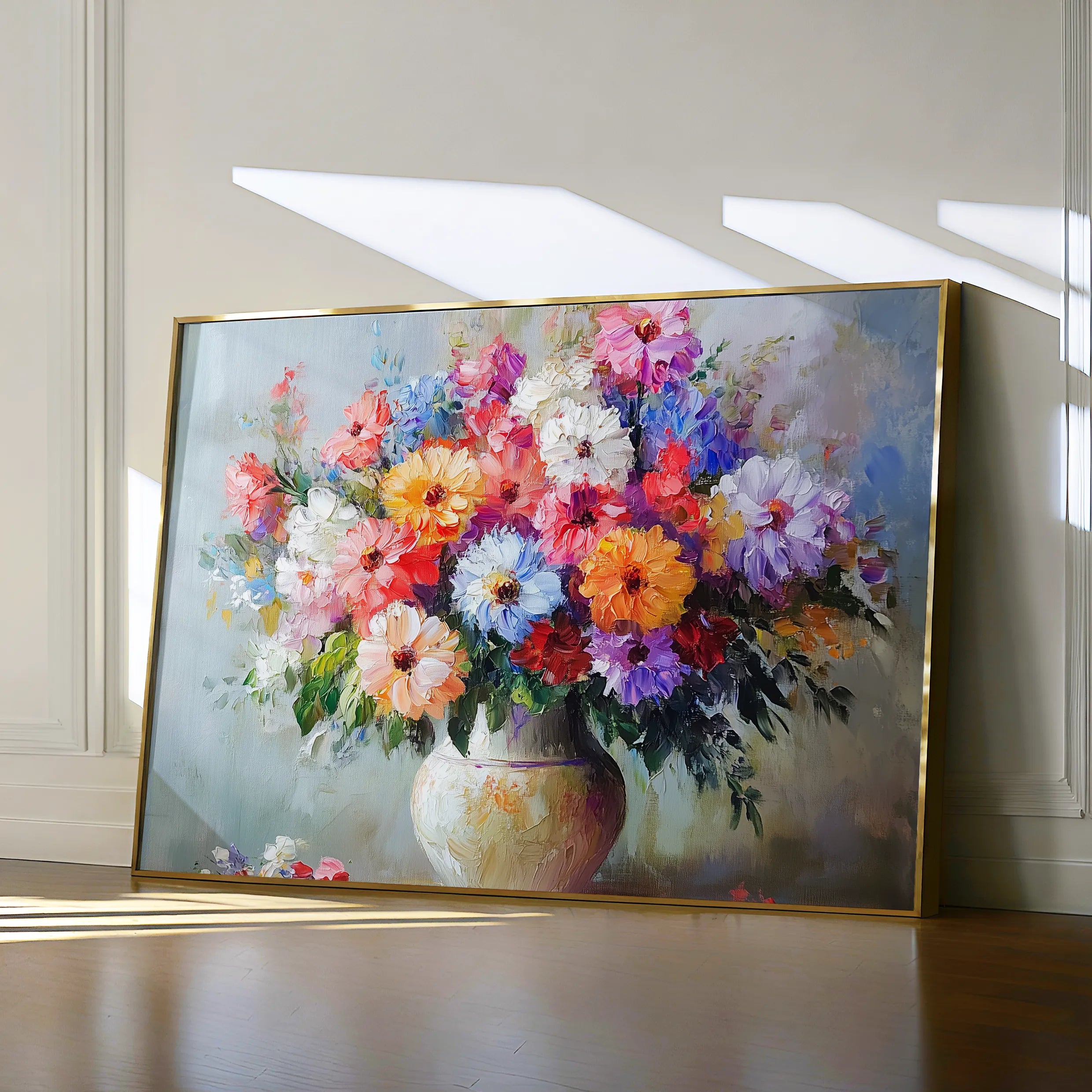Floral 1080 Canvas Art 18" x 24" / 45 x 60 cm / Black