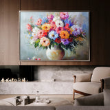 Floral 1080 Canvas Art 18" x 24" / 45 x 60 cm / Black