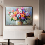Floral 1080 Canvas Art 18" x 24" / 45 x 60 cm / Black