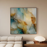 Abstract 1081 Canvas Art 16" x 16" / 40 x 40 cm / Black