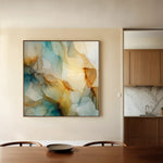 Abstract 1081 Canvas Art 16" x 16" / 40 x 40 cm / Black