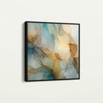 Abstract 1081 Canvas Art 16" x 16" / 40 x 40 cm / Black