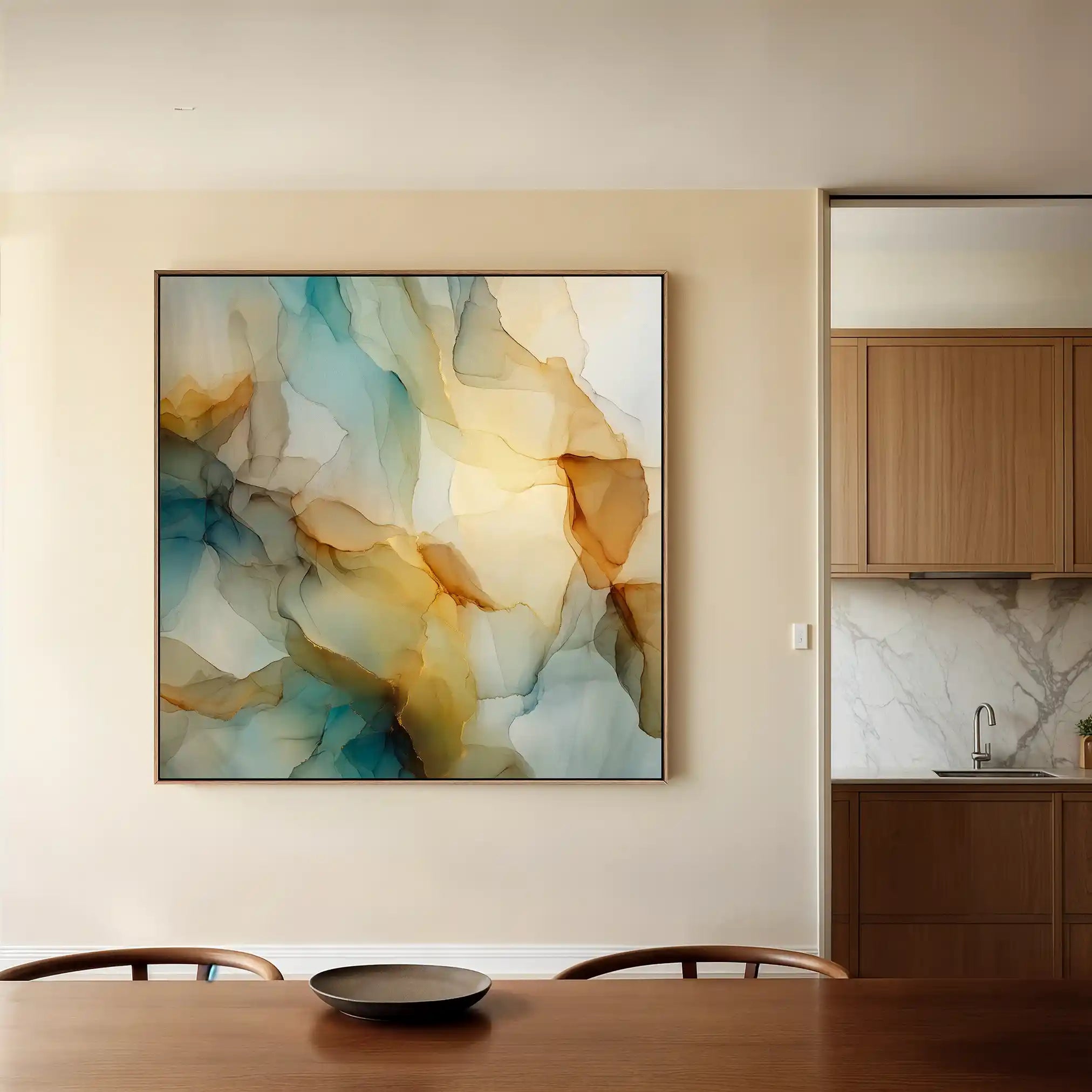 Abstract 1081 Canvas Art 60 x 60 cm / Black