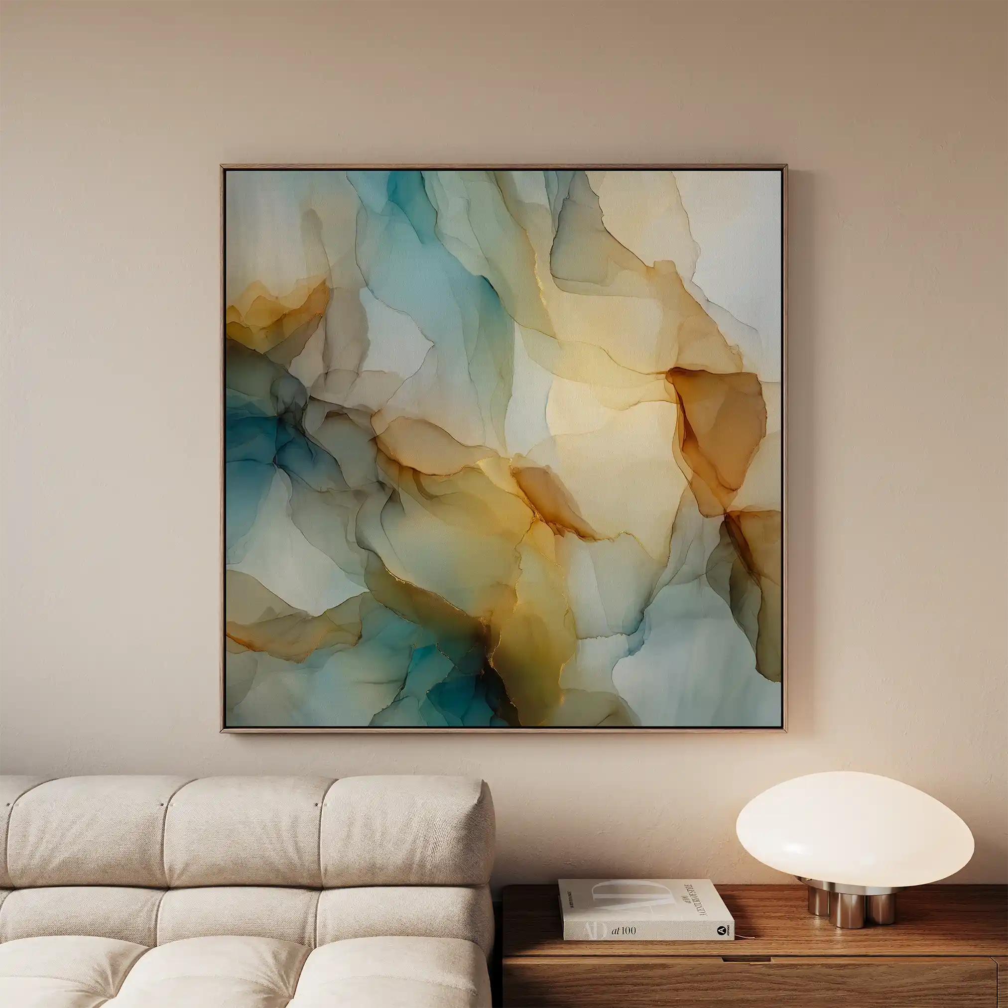 Abstract 1081 Canvas Art 60 x 60 cm / Black
