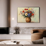Floral 1081 Canvas Art 18" x 24" / 45 x 60 cm / Black